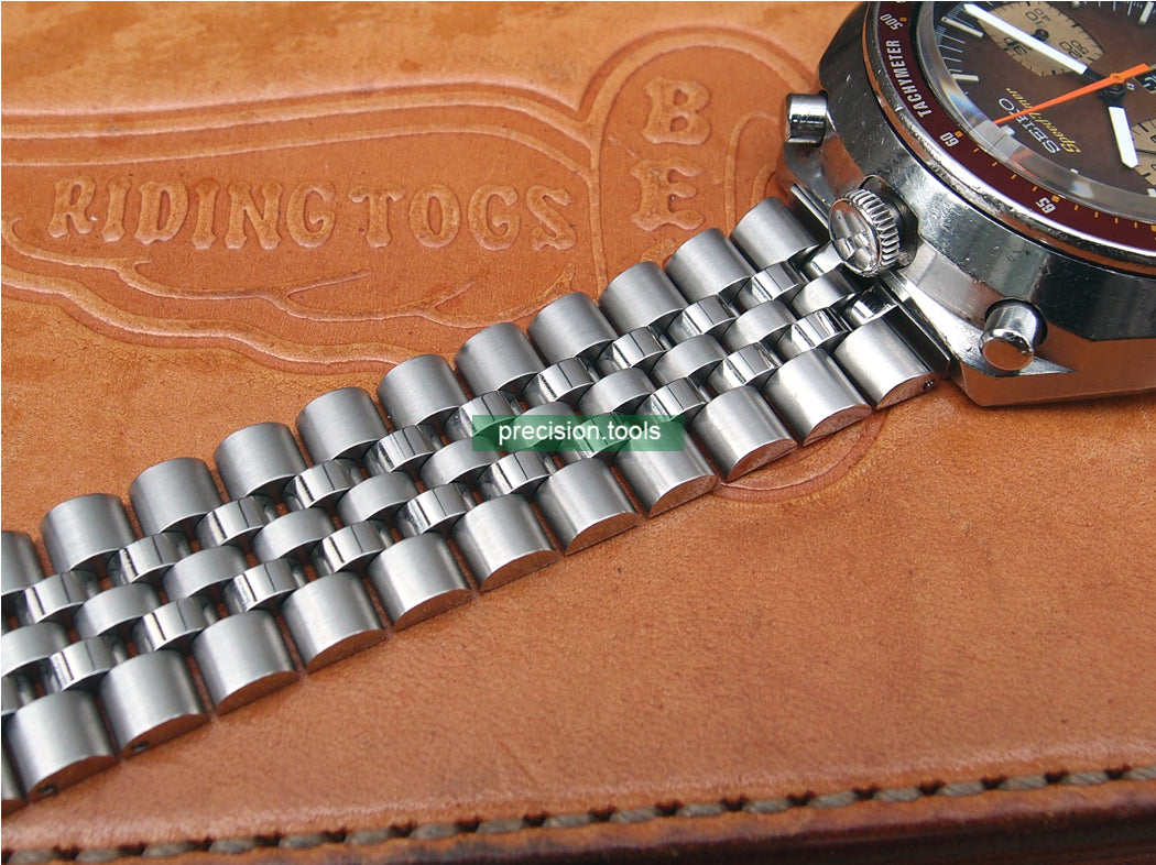 銀禧型 ジュビリー 。 完璧にマッチ Seiko 6138-0040 BullHead ステンレス鋼 。ダブルロック腕時計のバックル。 交換用時計バンド 。 社外品