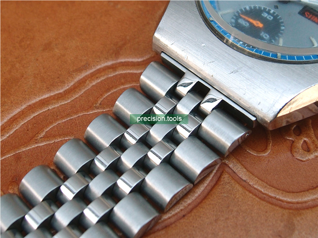 銀禧型 ジュビリー 。 完璧にマッチ 20mmの腕時計のラグに。 ステンレス鋼 。 交換用時計ブレスレット。 社外品