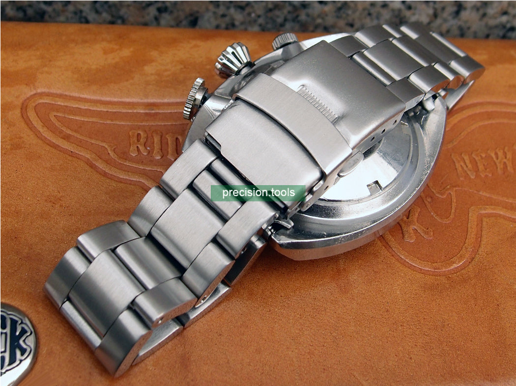 19mm Solid Stainless Steel Oyster Replacement Bracelet For Seiko 6139-6002 6005 Pogue