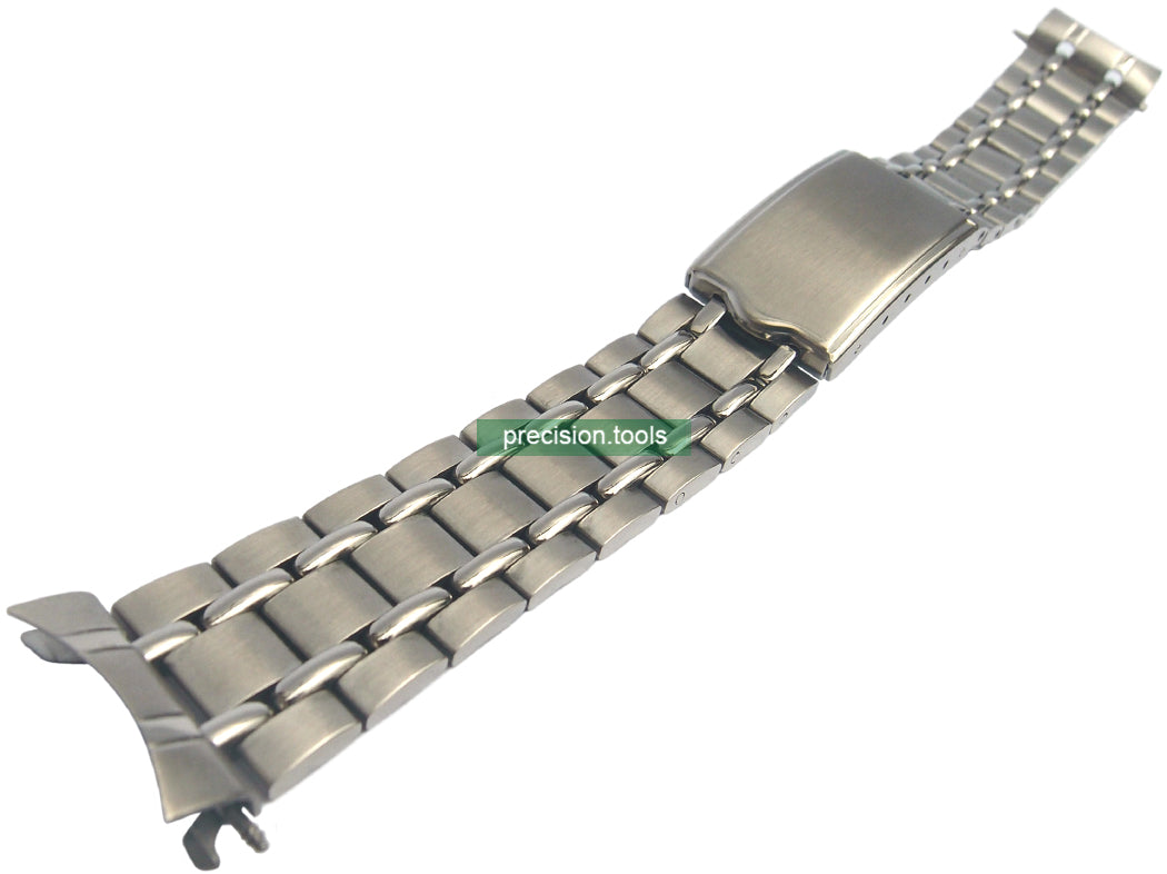 19mm Solid Stainless Steel Replacement Railroad Bracelet For Sport 5 6139-6010 6139-6012