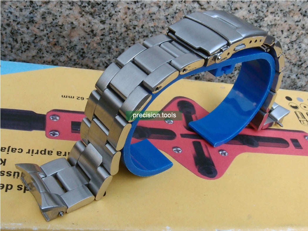 DX Solid Steel End Pieces Replacement Bracelet Double Lock For Seiko SKX013 015 Scuba