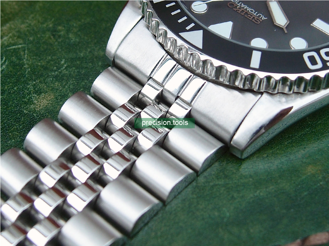 Jubilee Type Stainless Steel Curved End Pieces For Seiko SKX031 SKX033 Scuba