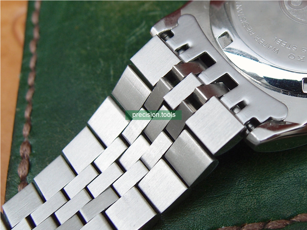 Solid Steel Jubilee Type Replacement Bracelet Double Lock Buckle For Seiko SKX031 SKX033