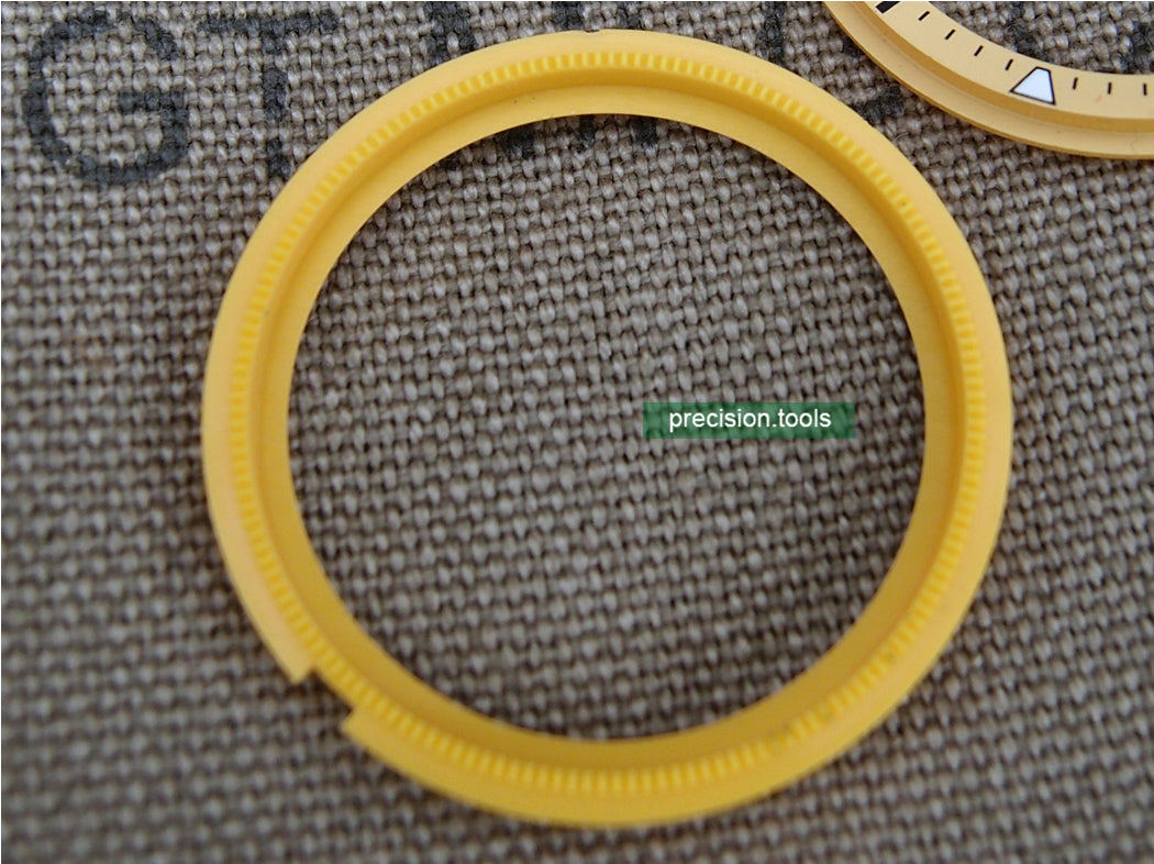 Yellow Color Inner Chapter Ring Spare Parts For Seiko 6139 6002 6000 05 Pogue