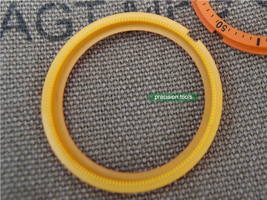 Orange Color Inner Chapter Ring Spare Parts For Seiko 6139 6002 6000 05 Pogue