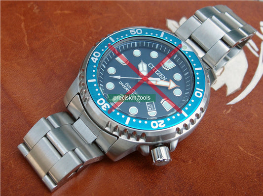Stainless Steel Bracelet For Citizen ProMaster BN0150 0151 Eco-Diver With Vintage Clasp