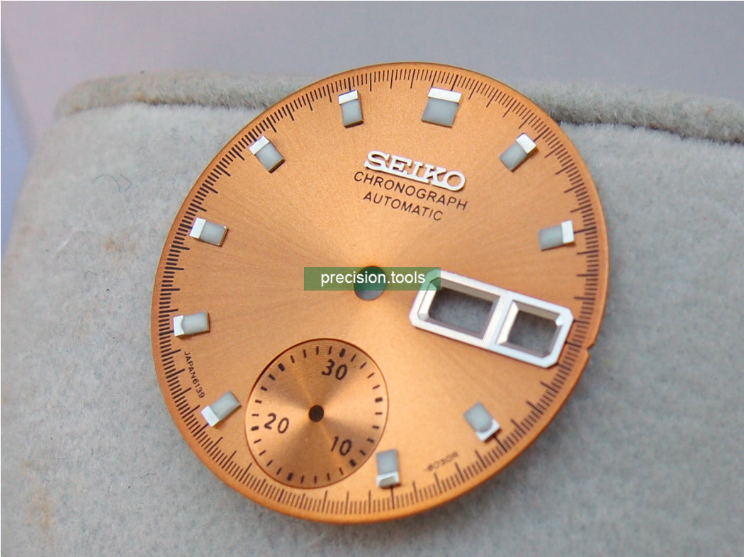 Yellow Gold -Orange Color Dial Replacement For Seiko6139-6002 05 09 Pogue Spare Parts