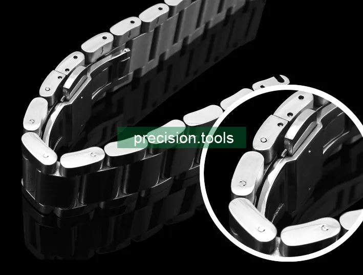 22mm Solid Stainless Steel Deployment Replacement Bracelet Watchband Mont 0414