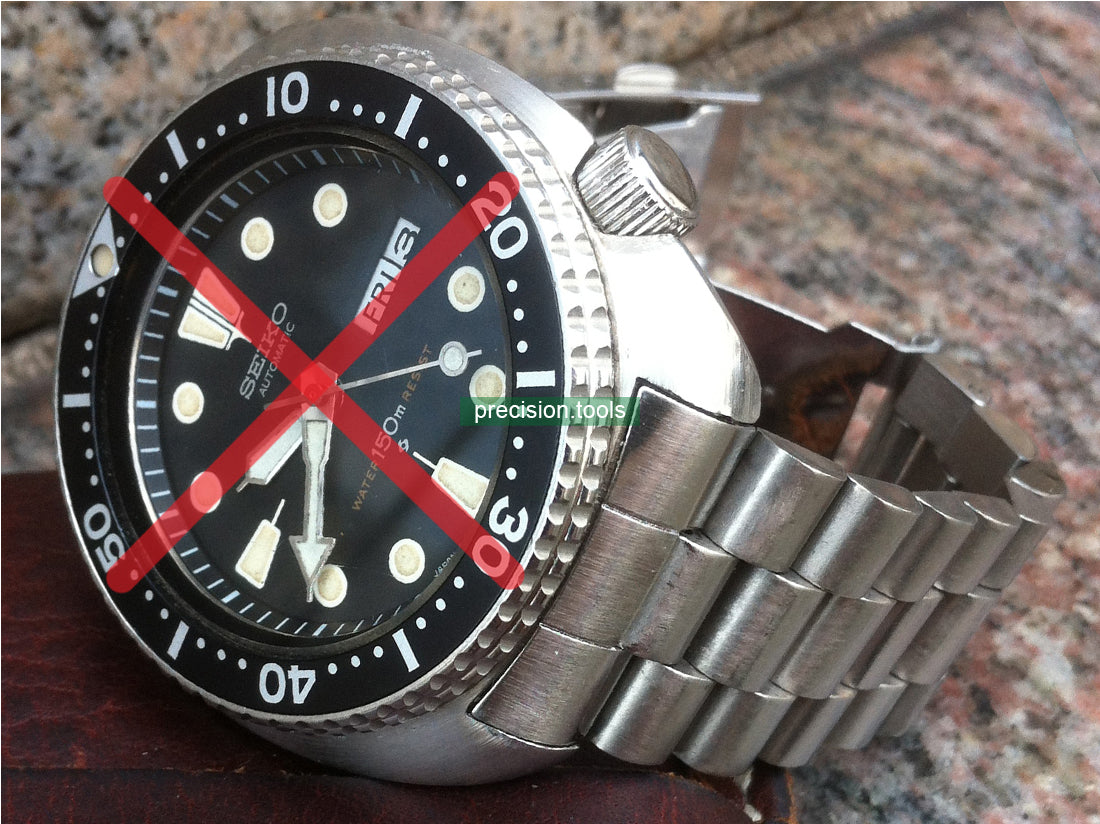 大統領型 完璧にマッチ Seiko 6309-7040 7548 交換用時計ブレスレット 。 ダブルロックバックル 。 社外品