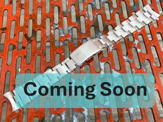 COMING SOON 19mm Solid Steel Rivet Replacement Bracelet For Vintage 34mm Rolex Watches