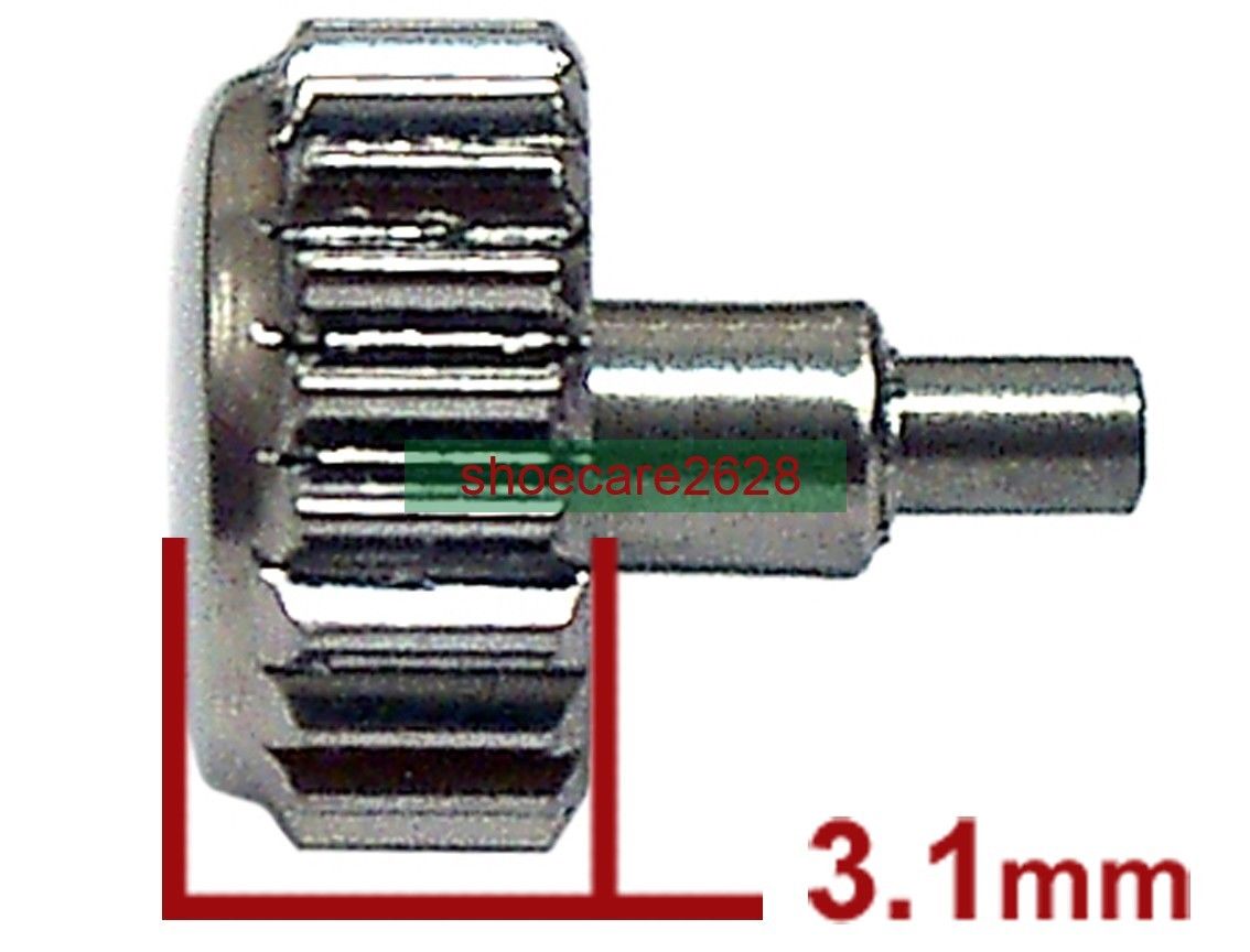 6.0mm Diver Screw Crown For ETA 2824-2 2836-2 Movements 2 Sets