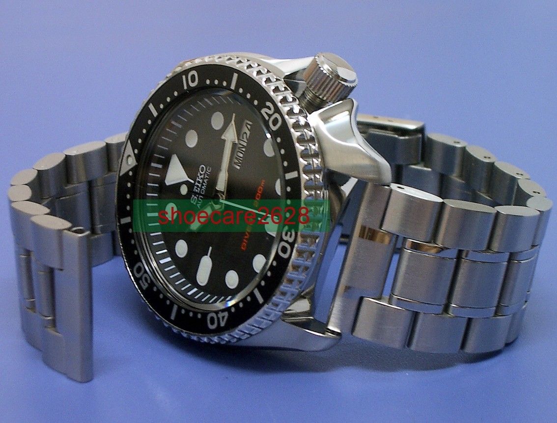 Oyster 型 . 交換用時計ブレスレット . 完璧にマッチ Seiko SKX007 SBBN015 6309-7548 SRP775 . ステンレス鋼 . 社外品
