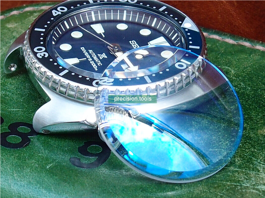 Blue Color AR Double Domed Crystal Glass With For Seiko SRP773 775 777 Spare Parts