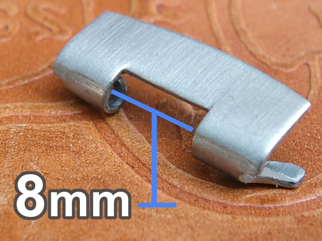 19mm Stainless Steel Curved End Pieces 8mm Inner Width For Seiko 6139 6000 6002 6005 Pogue